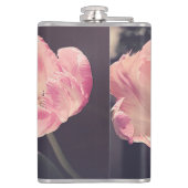 Niedliche blutende Tulipen - Personalisiert Flachmann (Rückseite)