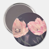 Niedliche blutende Tulipen - Personalisiert Magnet (Vorderseite/Rückseite)
