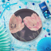 Niedliche blutende Tulipen - Personalisiert Pappteller (Party)