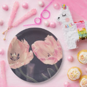 Niedliche blutende Tulipen - Personalisiert Pappteller (Party)