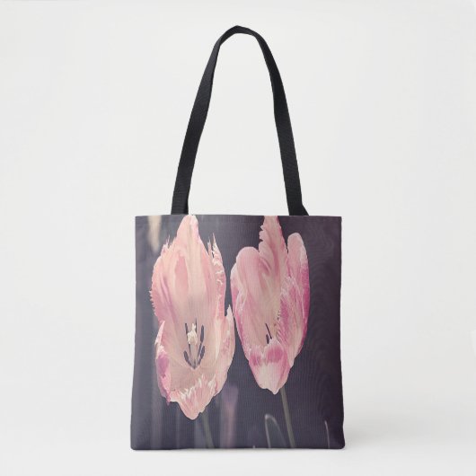 Niedliche blutende Tulipen - Personalisiert Tasche (Vorderseite)