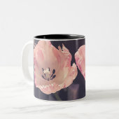 Niedliche blutende Tulipen - Personalisiert Zweifarbige Tasse (Vorderseite Links)