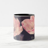 Niedliche blutende Tulipen - Personalisiert Zweifarbige Tasse (Mittel)