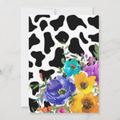 Niedliche Blütendusche "Holy Cow" Einladung (Rückseite)
