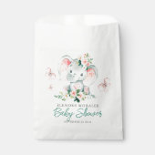 Niedliche Blütenlephant-Babydusche Geschenktütchen (Vorderseite)