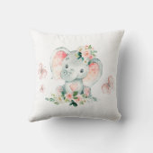 Niedliche Blütenlephant-Babydusche Kissen (Rückseite)