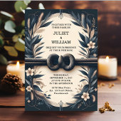 Niedliche Blütenrolle Wir binden die Knoten Hochze Einladung