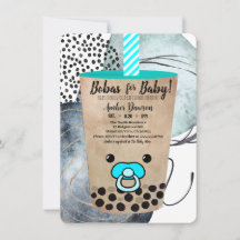 Niedliche Boba Tea Babydusche für Jungen