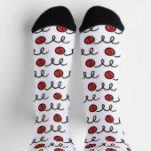 Niedliche Bocce Ball Print Crew Sportsocken Socken (Oben)