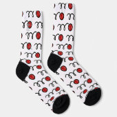 Niedliche Bocce Ball Print Crew Sportsocken Socken (Rechts)
