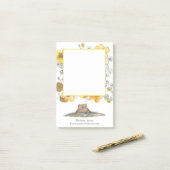 Niedliche Bodenwunde Personalisiert Post-it Klebezettel (Auf Schreibtisch)