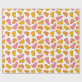 Niedliche Bohemische Hippie Ghost Halloween Pink O Geschenkpapier (Flach)