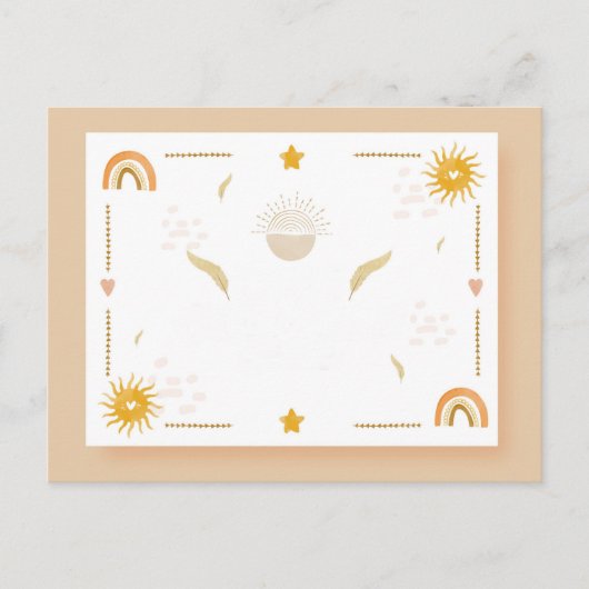 Niedliche Bohemische Postkarte (Vorderseite)