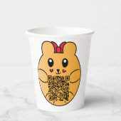 Niedliche Bohne Pappbecher (Vorderseite)