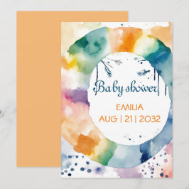 Niedliche BOHO Babydusche Einladung