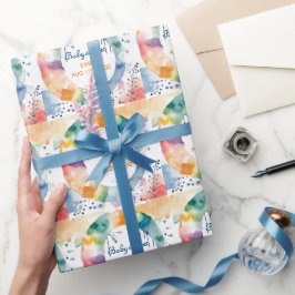 Niedliche BOHO Babydusche Geschenkpapier