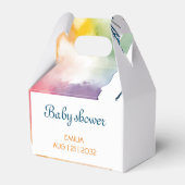 Niedliche BOHO Babydusche Geschenkschachtel (Rückseite)