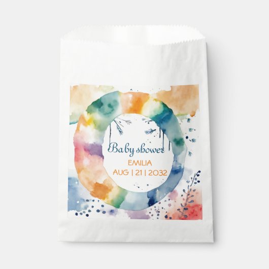 Niedliche BOHO Babydusche Geschenktütchen (Vorderseite)