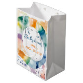 Niedliche BOHO Babydusche Mittlere Geschenktüte (Vorderseite Schrägansicht)