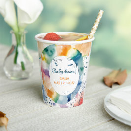 Niedliche BOHO Babydusche Pappbecher