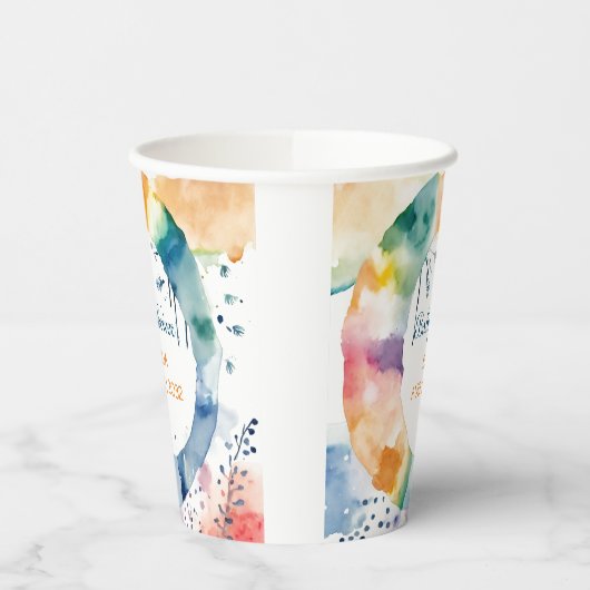 Niedliche BOHO Babydusche Pappbecher (Links)