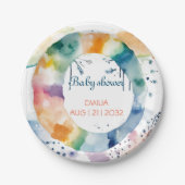 Niedliche BOHO Babydusche Pappteller (Vorderseite)