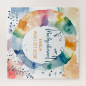 Niedliche BOHO Babydusche Puzzle (Horizontal)