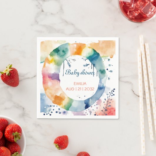 Niedliche BOHO Babydusche Serviette (Beispiel)