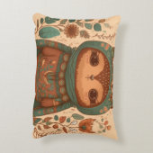 Niedliche Boho-Blütenuhu Dekokissen (Rückseite(Vertikal))