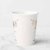 Niedliche Boho Clothesline Babydusche Pappbecher (Links)