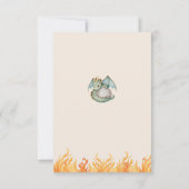 Niedliche Boho Dragon Egg Babydusche Danke Karte (Rückseite)