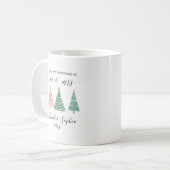 niedliche boho erste Weihnachtsfeier zusammen Tass Kaffeetasse (Vorderseite Links)