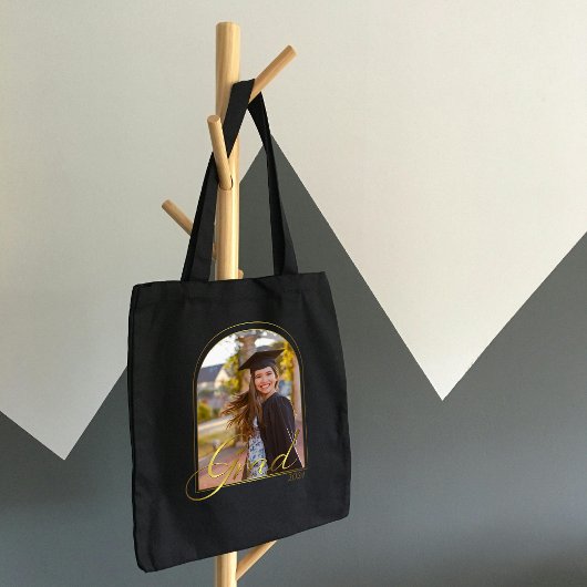 Niedliche BOHO Grad mit Golden Arch Foto und Jahr Tasche