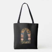 Niedliche BOHO Grad mit Golden Arch Foto und Jahr Tasche (Rückseite)