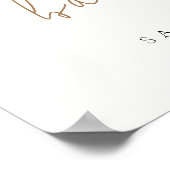 Niedliche Boho Kleidung Babydusche Begrüßungszeich Poster (Ecke)