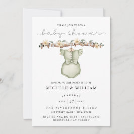 Niedliche Boho Kleidung Girl Baby Dusche Einladung