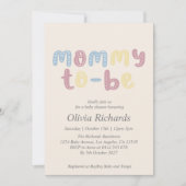 Niedliche Boho Mommy als Babydusche Einladung (Vorderseite)