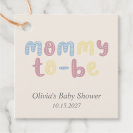 Niedliche Boho Mommy als Babydusche Geschenkanhänger