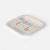 Niedliche Boho Mommy als Babydusche Pappteller (Gewinkelt)