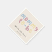 Niedliche Boho Mommy als Babydusche Serviette (Ecke)