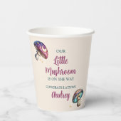Niedliche Boho Pilze Baby Dusche Papiertasse Pappbecher (Rückseite)