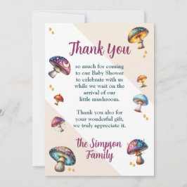 Niedliche Boho Pilze Babydusche Einladung