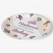 Niedliche Boho Pilze Babydusche Pappteller (Schrägansicht)