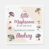 Niedliche Boho Pilze Babydusche Serviette (Vorderseite)