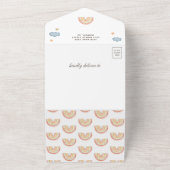 Niedliche Boho Rainbow Baby Dusche All In One Einladung (Außenbereich)