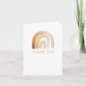 Niedliche Boho Rainbow Baby Dusche Vielen Dank Dankeskarte (Vorderseite)