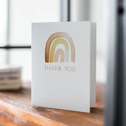 Niedliche Boho Rainbow Baby Dusche Vielen Dank Dankeskarte