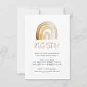 Niedliche Boho Rainbow Baby Duschgeschenkkarte Einladung (Vorderseite)