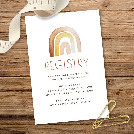 Niedliche Boho Rainbow Baby Duschgeschenkkarte Einladung