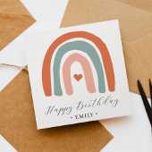 Niedliche Boho Rainbow Birthday Card